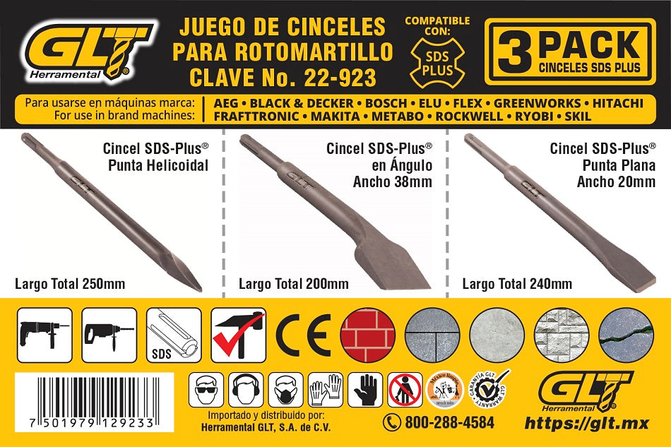 Cincel para Ranurar para Rotomartillo Zanco compatible SDS®. GLT®