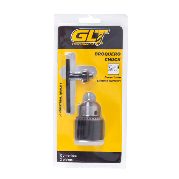 Chucks o Broqueros 1/16"-1/2" para taladros de mesa y portátiles 20 Hilos con Llave. GLT ®