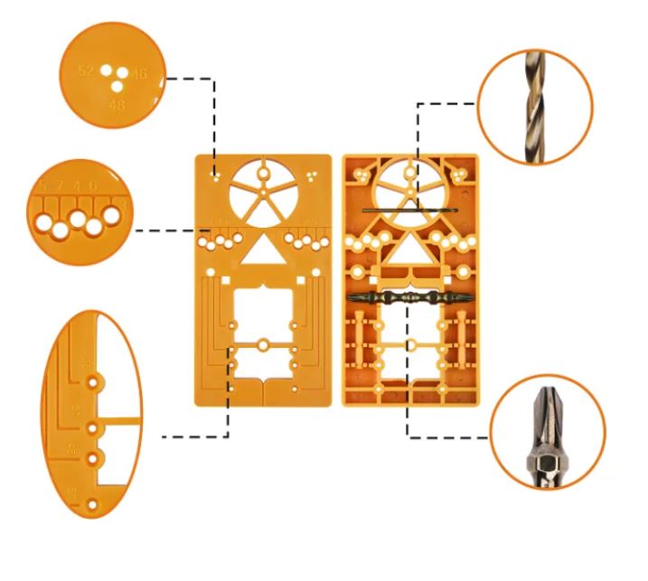 Broca Ø35mm Para Bisagra Bidimensional Zanco 10mm Con Plantilla GLT®