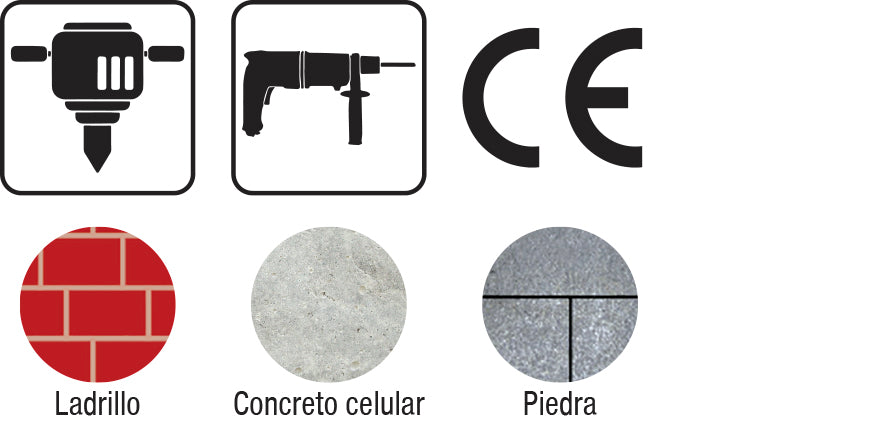 Cincel SDS-plus® para Ranurado 20mm de Ancho X 240 mm Largo Total.