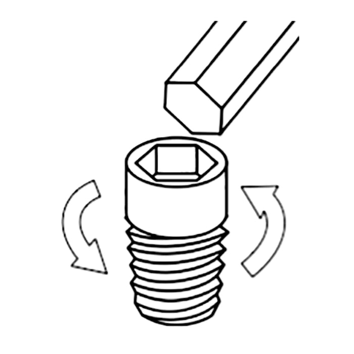 Llave o Maneral en " L " 6 Puntas 1/2" Hexagonal Allen fraccional. GLT ®