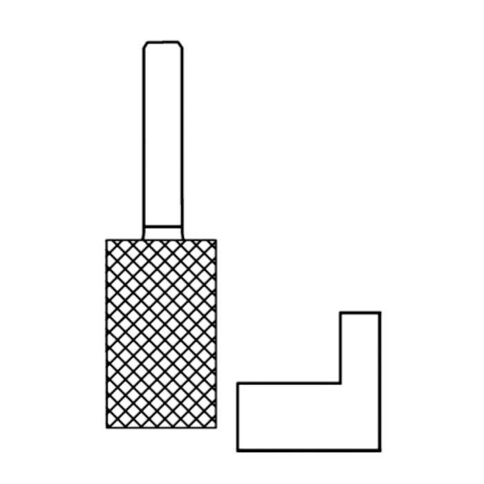 Lima Rotativa SB-3 Carburo sólido DC3/8" X LC3/4" X LargoTotal2-1/2" Zanco1/4" Cilíndrica, con corte al frente. GLT ®