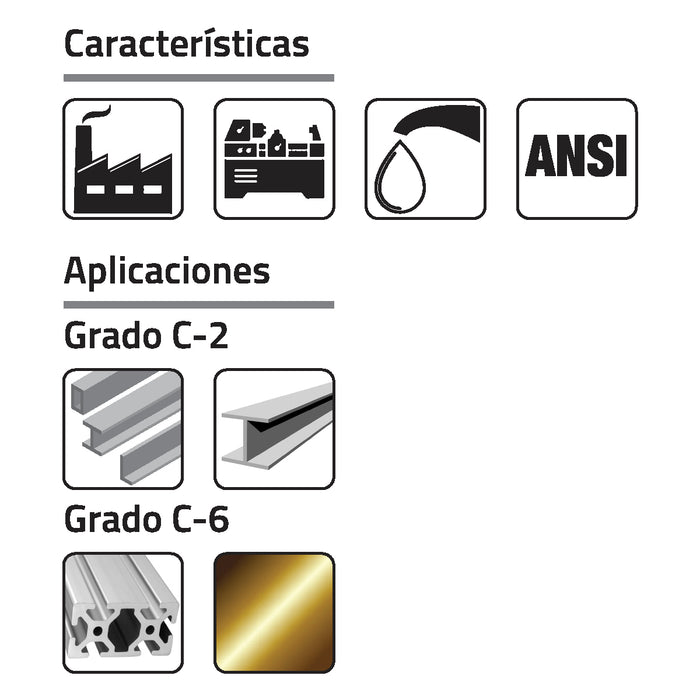 Buril Calzado Ø1/4" BR4 Derecho Grado C-6 Punta de Carburo de Tungsteno GLT®