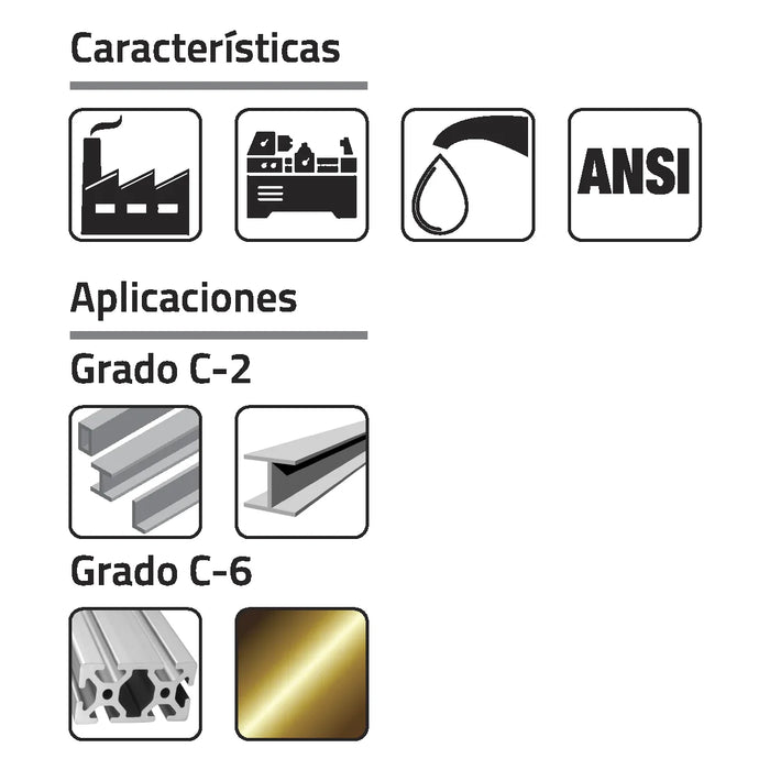 Buril Calzado Tipo BR 16 Ø1" Derecho Grado C-6 Punta de Carburo de Tungsteno GLT®