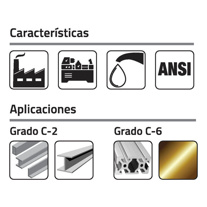 Buril Calzado Ø3/8" Tipo “D”6 Grado C-2 Punta de carburo de tungsteno. GLT ®