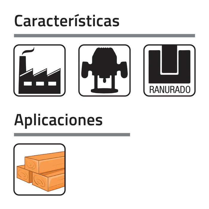 Broca Router juego 15 piezas Zanco 1/4" caja plástica. GLT