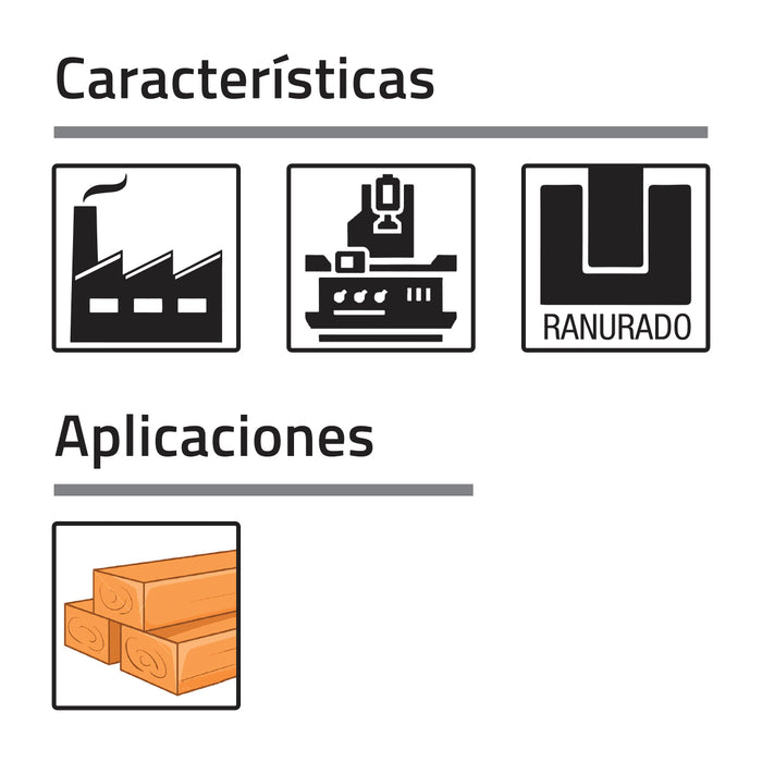 Broca Router 1/2" Bisel Combinado, 2 Pastillas de Carburo Zanco 2-1/4". GLT ®