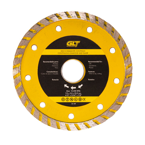 Disco 230X3,2X22,2 Cortador Circular para Concreto 4-1/2". GLT ®