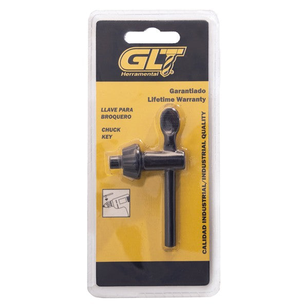 Llave "T"  1/2" y 5/8" Piloto 5/16" Para Chucks o Broquero de Taladros Portátiles y de Mesa. GLT®