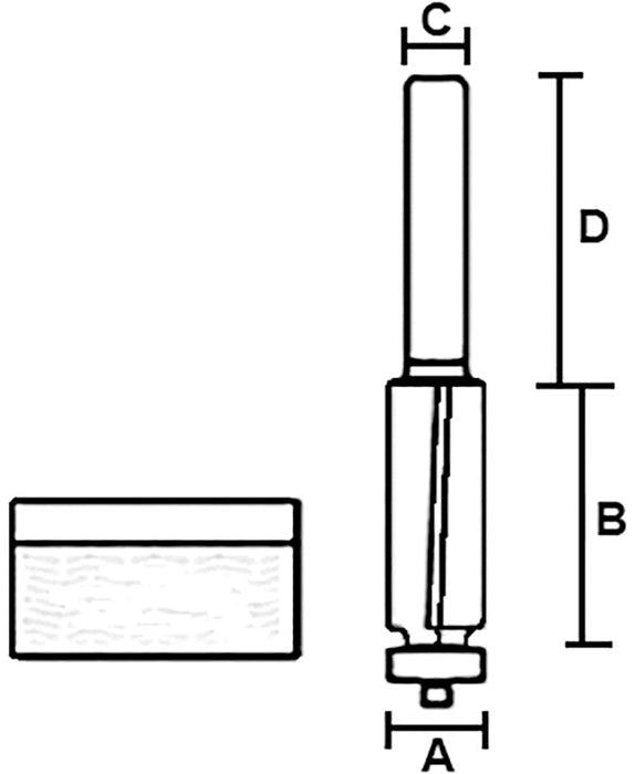 Broca Router Ø 1/2" Perfilador 3 Pastillas de Carburo Zanco 1/4". GLT ®