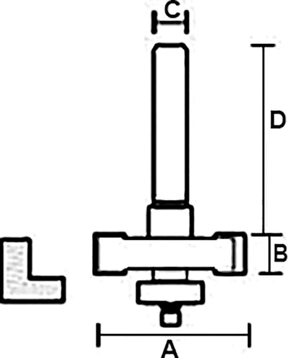 Broca Router 1-1/4" X 3/8" Ensamble 2 Pastillas de Carburo Zanco 1/4". GLT ®