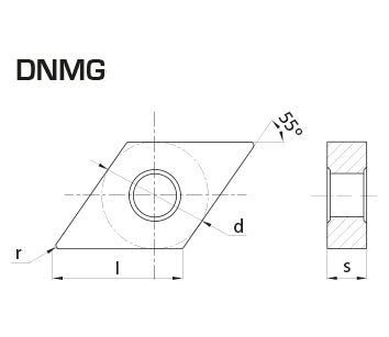 Inserto negativo DNMG  432 - MF2 TS15CG  GLT®