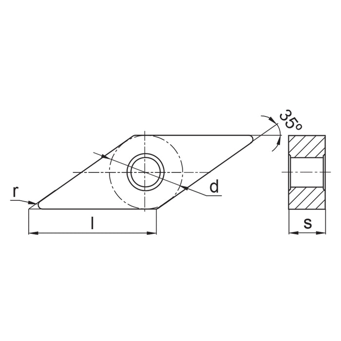 Inserto Negativo  DNMG  331 - PF4 TP15CG  GLT®