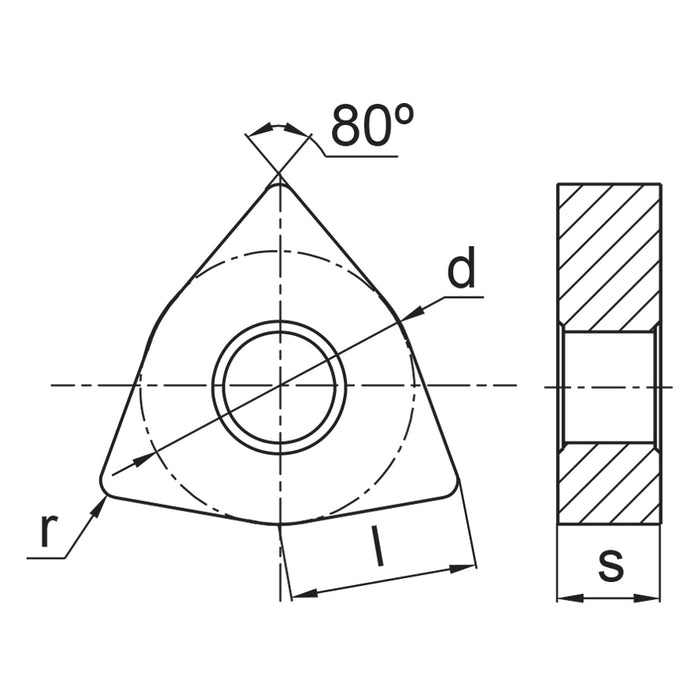 Inserto Negativo  WNMG  333  -  MM2  TM10CB  GLT®