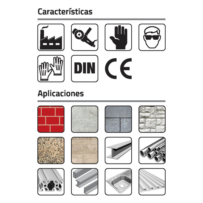 Disco 180X2,1X22,2 Cortador Circular para Concreto 4-1/2". GLT ®