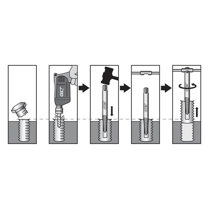 Extractor de Tornillo Acero Aleado No.9. GLT®