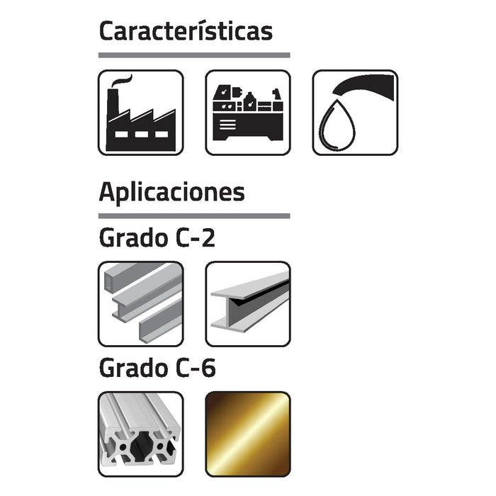 Buril Calzado Ø5/8" Tipo “AL”10 Izquierdo Grado C-6 Punta de Carburo de Tungsteno GLT®