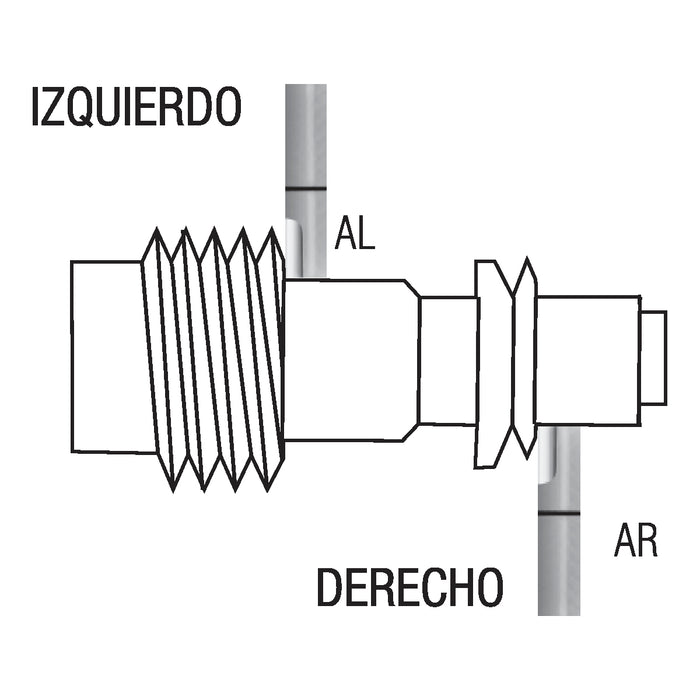 Buril Calzado Ø7/16" Tipo “AL”7 Izquierdo Grado C-2 Punta de Carburo de Tungsteno. GLT®