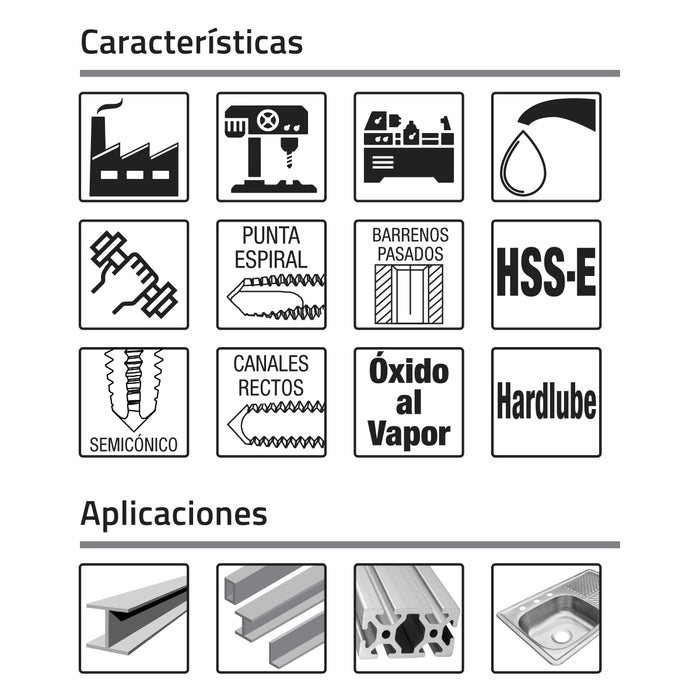 Machuelo Alto Rendimiento 10.00X1.50 al Alto Vanadio Hardlube (HSS-E) GLT ®