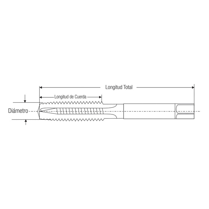 Machuelo Alto Rendimiento 3.50X0.60 al Alto Vanadio Hardlube (HSS-E) GLT ®