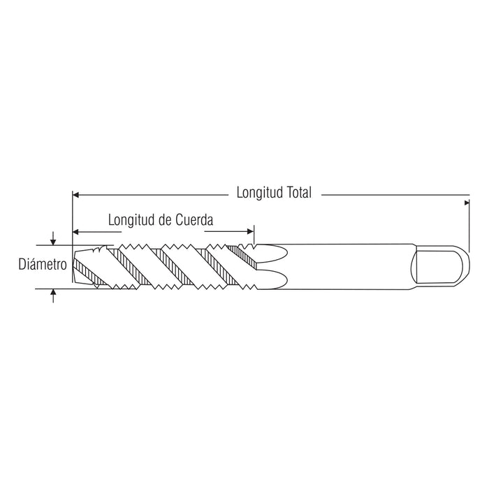 Machuelo Alto Rendimiento al alto vanadio M4-48 canales helicoidales Hardlube GLT ®