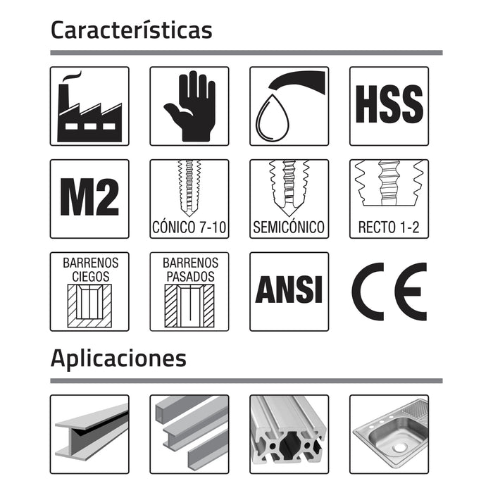 Machuelo 1/8-40 NS Acero Alta Velocidad M2 GLT ®