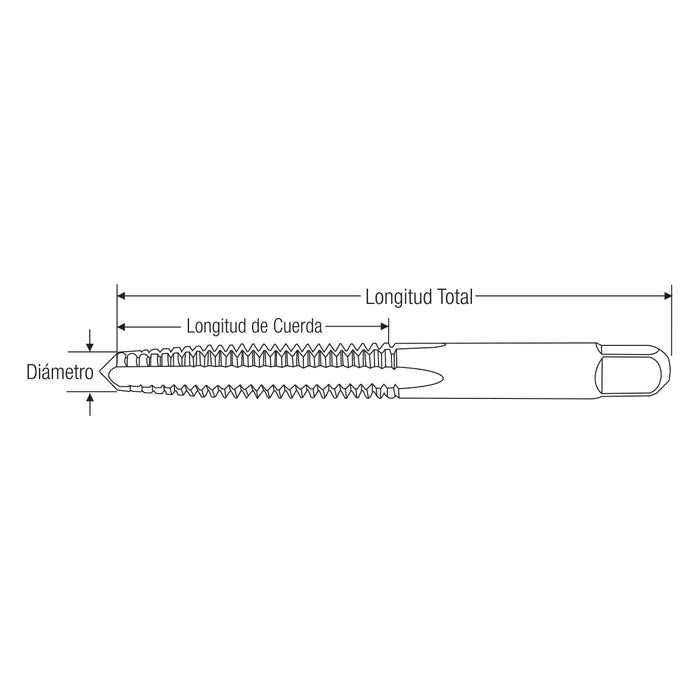 Machuelo Alto Rendimiento 10.00x1.25 al Alto Vanadio Hardlube (HSS-E) GLT ®